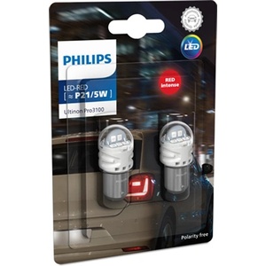 PHILIPS Крушка, LED, сто  светлини / габарити PHILIPS P21/5W, 12V, 1, 75/0, 65W, 65/32lm, 2 бр