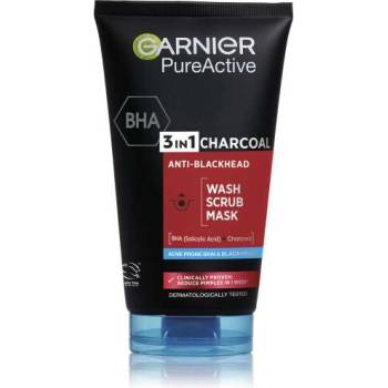 Garnier Skin Naturals Pure Active 3в1 маска за лице против черни точки с активен въглен 150 мл (C5899805)