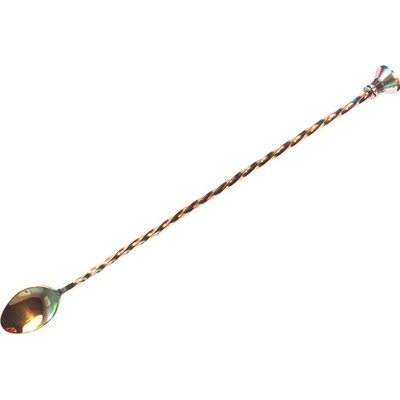 BAR PROFESSIONAL Lžička barmanská s drtítkem 30 cm, měď