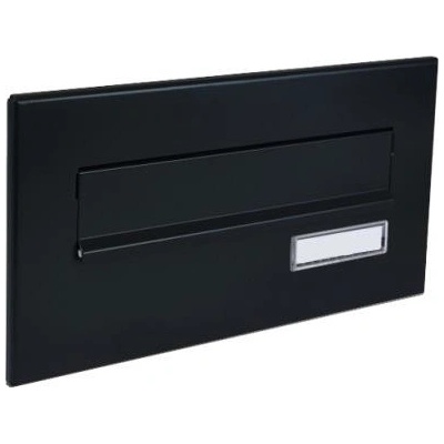 DOLS ČD-16 RAL9005 - čelná doska poštovej schránky na zamurovanie, s menovkou, čierna