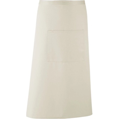 Premier Workwear Dlouhá zástěra do pasu s kapsou Natural