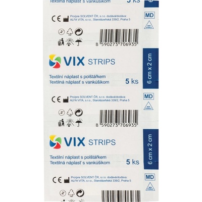 VIX náplasť 6cm x 2 cm 5 ks
