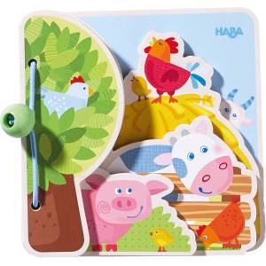 HABA Бебешка дървена книжка Haba - Домашни животни (300556)