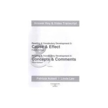 CAUSE a EFFECT 4E / CONCEPTS a COMMENTS 3E ANSWER KEY/TRANSCPT