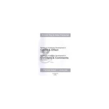 CAUSE a EFFECT 4E / CONCEPTS a COMMENTS 3E ANSWER KEY/TRANSCPT