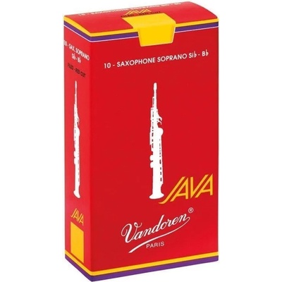 Vandoren Java Red Cut 3.5 Тръстикова пластинка за сопрано саксофон (SR3035R-10KS)