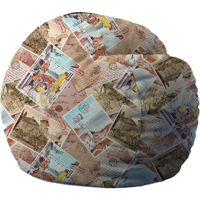 PUFRELAX Барбарон 600л. King Size, Wanderlust, Перящ се калъф, Пълнеж с микс от мемори пяна и дунапрен, Принт (PUF-M-K-PTM-WDL)