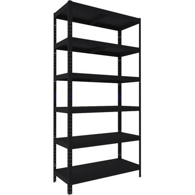 Biedrax Regál 40 x 100 x 210 cm čierny 6 políc