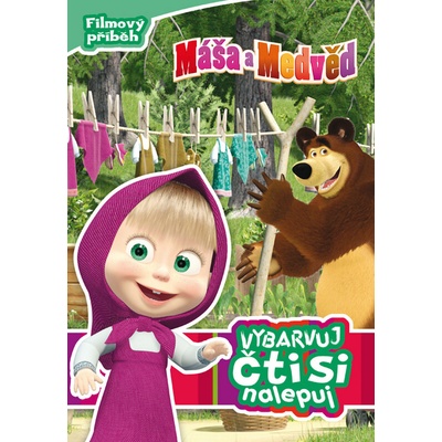 Máša a Medvěd Vybarvuj, čti si, nalepuj