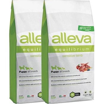 Alleva Equilibrium Sensitive Puppy All Breeds Lamb 2 x 12 kg