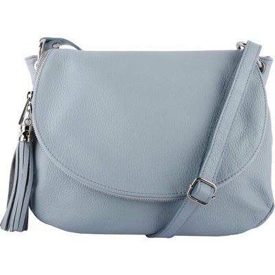 Talianske Svetlomodrá talianska kožená crossbody kabelka Angela