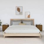 vidaXL Нощни шкафчета, 2 бр, меденокафяви, 40x34x45 см, бор масив (818282)