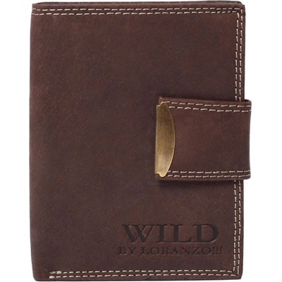 Wild by Loranzo Kožená peněženka pánská tmavě broušená kůže 962 hnědá