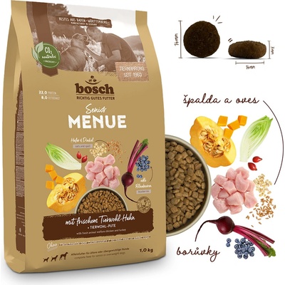 Bosch HPC Menue Senior with animal welfare chicken & spelt & oats 1 kg