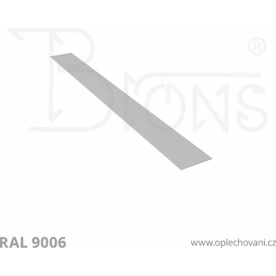 Brons Rovinný plech 200 x 2000 mm stříbrná