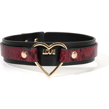 SuperLove Premium Heart Choker Black-Red