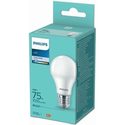 Philips 8720169253131 LED žiarovka E27 10W/75W 1055lm 4000K A60 biela