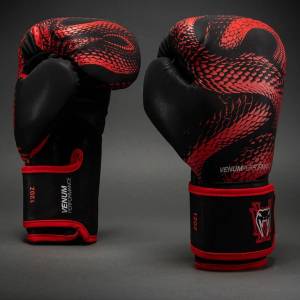 Venum | Официален Вносител за България Боксови Ръкавици Venum Matupa - Black/Red/Silver - 14 oz