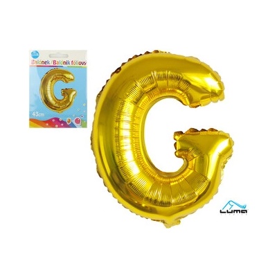 Balónek foliový "G" ZLATÝ LUMA