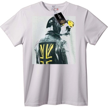 NOONEBRAND Тениска Байкър куче с Union Jack - 7XL, White