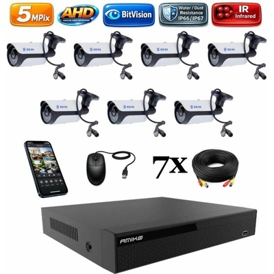 AHD Amiko 7 kamerový set Tube 2501K7