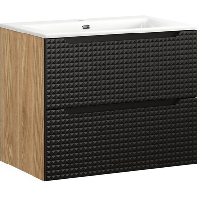 Comad Luxor Black se zápustným umyvadlem 70 cm černá
