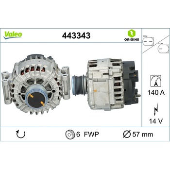 Alternátor VALEO 443343