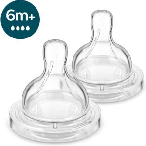 Philips Anti-colic SCY764/02 биберон за шише против колики 6 m+ Fast Flow 2 бр