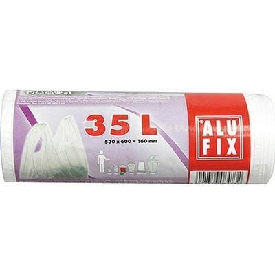 ALUFIX vrecia na odpadky HDPE zaväzovacie 35L 10µm 25ks biele