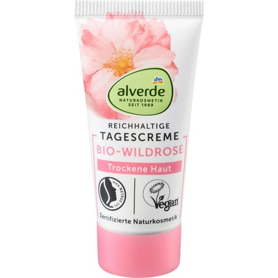 Alverde Naturkosmetik bio divoká růže hydratační krém 10 ml