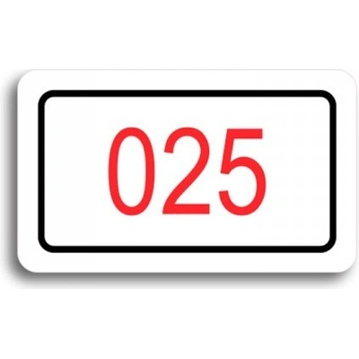 ACCEPT Číslo na dveře - typ 06 (50x30mm) - bílá tabulka - barevný tisk – Hledejceny.cz