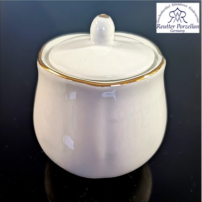 Reutter Porzelan - Porcelánová cukornička so zlatým lemovaním 7cm