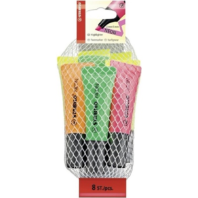 Stabilo Neon 72/8-2 8 ks sada 4 x žlutá, 2 x zelená, 1 x oranžová, 1 x růžová