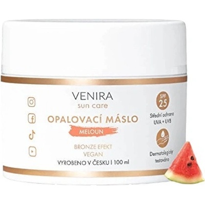 Venira Opalovací máslo bronze s SPF25 meloun 100 ml