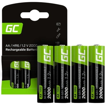 Green Cell Комплект презареждащи се батерии Green Cell, 4x AA, HR6, 2000mAh (GR02)