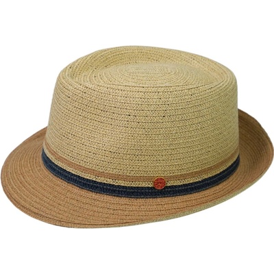 Mayser Troy letní klobouk Trilby s béžovou krempou béžový