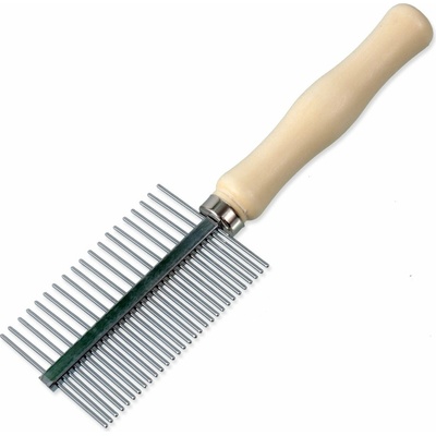 Dog Fantasy Kartáč hroty nylon oboustranný dřevo S 17 cm