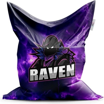 Sablio sedací vak fortnite raven fialová bouře 150x100 cm