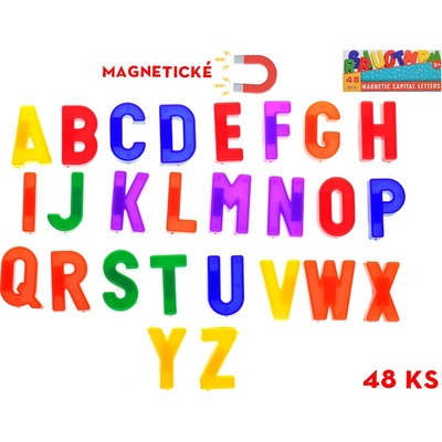 Magnety písmena 48 ks