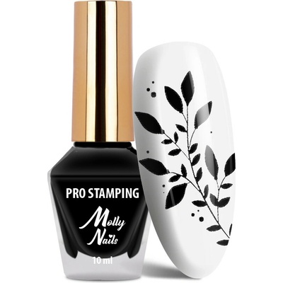 Molly Nails PRO Stamping lak na pečiatkovanie nechtov 10ml, č.2 čierny