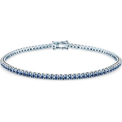SAVICKI Тенис гривна, бяло злато 585, сини сапфири 1.660К. 2.3mm. 19cm
