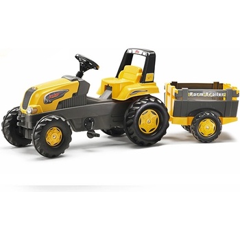 Rolly Toys šliapací traktor Rolly Junior s Farm vlečkou žltý