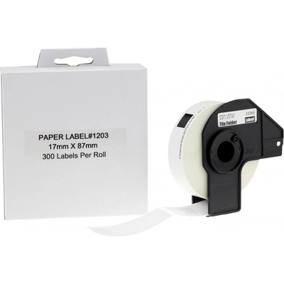 CDRmarket TBBRDK11203 pro Kompatibilní role etiket pro Brother DK-11203 17 mm x 87 mm 300 etiket bílé