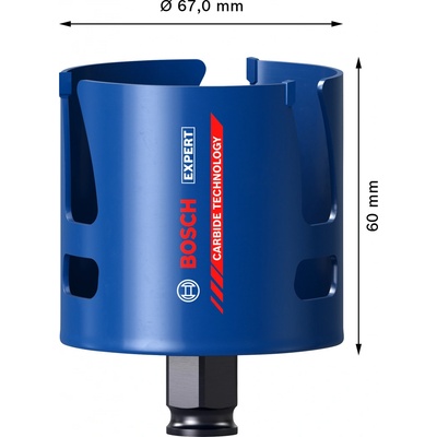 Vrtací korunka - děrovka na stavební materiály Bosch EXPERT Construction Material - 67x60mm (2608900469)