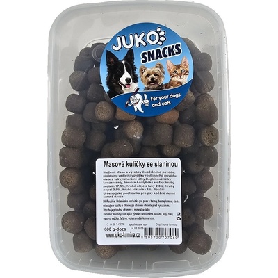 JUKO Snacks mäsové kuličky se slaninou 600 g
