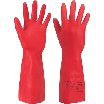 CERVA Ansell sol-vex premium 37-900 / Нитрилни ръкавици - червени 8 (0110005199080)