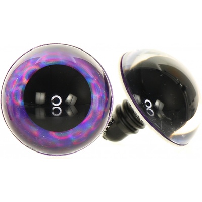 Oči metalické fialové 24 mm