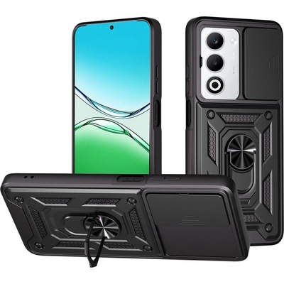 OPPO A5 5G калъф със слайд капак за камера, стойка и протектор - PC + TPU, 7 цвята