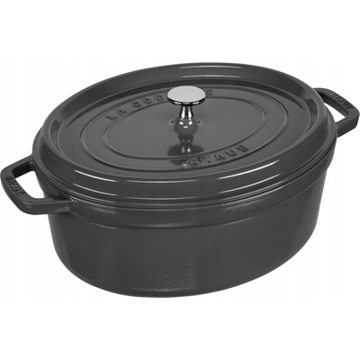 Staub Hrniec oválny 31 cm 5,5 l sivý
