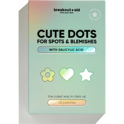 Breakout+aid Náplasti na lokálne ošetrenie akné Cute Dots 48 ks